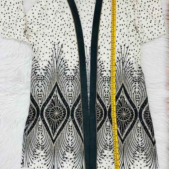 Chico’s Travelers Collection Foiled Peacock Jacket - Picture 9 of 15